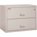 Fire King Fireking Fireproof 2 Drawer Lateral File Cabinet Letter-Legal Size 37-1/2"W x 22"D x 28"H - Lt Gray 23822CPL